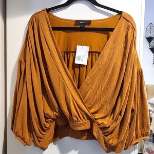 NWT Forever21+ | Bubble V-line Knit Top with Sleeves 2X Plus Size